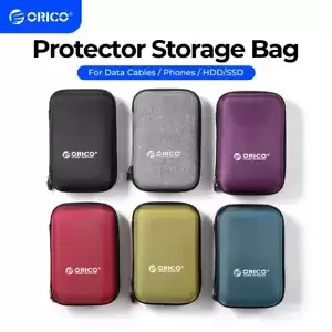 5PCS ORICO 2.5'' Hard Drive Storage Carrying Bag Seagate Western 2.5” SDD Case