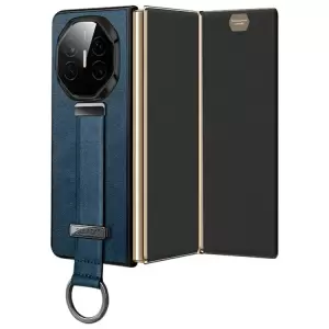 Serie de Moda de Sulada Para Huawei Mate XT Ultimate Case Wallstand Kickstand Leather+PC Back Phone Cover - Azul