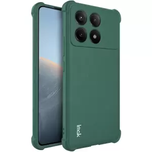 Imak Para Xiaomi Redmi K70E 5G / Poco X6 Pro 5G Case TPU Matte Airbag Airbag Protective - Verde