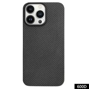 Hallosw Para Iphone 15 Pro Max Magnetic Case Aramid Fiber 600D Textura Fina Ultra Delgada Cubierta de Teléfono