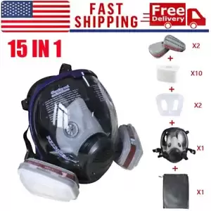 Full Face Shield Respirator Gas Mask Safety Protective Filter Reusable Facepiece