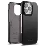 Melkco Para Iphone 16 Pro Max Case Compatible Con Teléfono de PC de Cuero de Vaca Genuine Genuine Magsafe - Negro