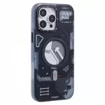 Youngkit Para Iphone 16 Pro Magnetic Case Rotating Kickstand IMD TPU Teple - Negro
