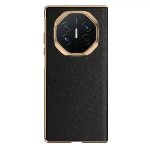 Para Huawei Mate XT Ultimate Case View Window PU Leather+PC Telephip Cover - Negro