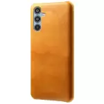 Para Samsung Galaxy M35 5G Case de Terneros Textura PU Cuero de Cuero Dura PC Portada de Teléfono - Naranja