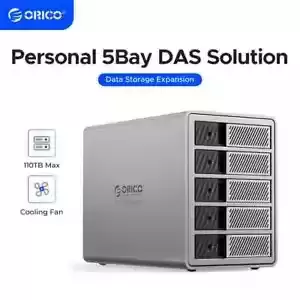 ORICO 5 Bay Hard Drive Enclosure DAS Solution Series USB3.0 Max 110TB with Fan