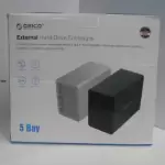 ORICO 5 Bay External Hard Drive Enclosure Black 3559C3 Used