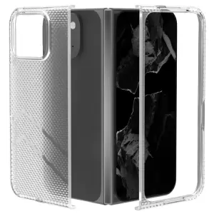 Para Google Pixel 9 Pro Fold 5G Clear Case Wave Texture Matte Hard PC Proporcion