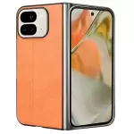 Para Google Pixel 9 Pro Fold 5G Case Cow Wide Texture Leather+PC Teléfono Cubierta de Cubiertas - Naranja