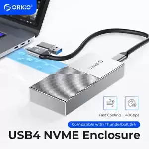 ORICO 40Gbps M.2 NVME SSD Enclosure USB4 USB C SSD Case For Thunderbolt 3/4 M208