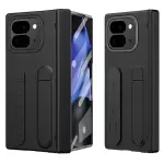 Para Google Pixel 9 Pro Fold 5G Case Kickstand Wutstand PC Cover Con Película de Vidrio Templado - Negro
