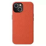 Melkco Para Iphone 15 Plus Case Magnetic Genuine Cow Fool+pc Telephip Cover - Naranja