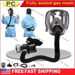 Electric Full Face Gas Masks Sets Respirator System Air Fed Supplied Flow 2024