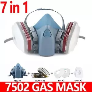 7 in 1 WELDING RESPIRATOR REUSABLE HALF FACE FILTER FLU FIRE SMOKE PAINT 7502 US
