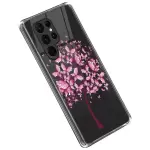 Para Samsung Galaxy S23 Ultra 5G IMD Patrón de Impresión de Patrones Case de Teléfono TPU Flexible Anti-drop Tapa Trasera - Flores Rosadas