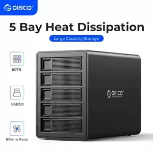 ORICO 2/4/5 Bay USB 3.0 External Hard Drive Enclosure For 2.5/3.5" SATA HDD 80TB