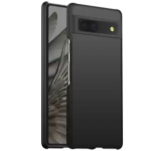 Para Google Pixel 7a Case de Teléfonos Celulares Anti-bidón PC Hard PC Solid Color Sport Shell - Negro