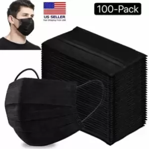 50 / 100 PCS Black Face Mask Mouth & Nose Protector Respirator Masks with Filter