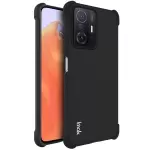 Protección de Esquina de Servicio Pesado IMAK Case Matte TPU Anti-Fall Con Protector de Pantalla Para Xiaomi 11T / 11T Pro - Negro Mate