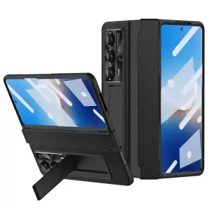 Para Honor Magic Vs2 5G Case de Cuero+pc Tobe Phip Con Película de Vidrio Templado - Negro