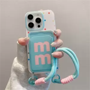 Para Iphone 16 Pro Max Case Creative Strap Strap Spea Ranura TPU Tpule Cubierta - mm Verde