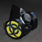 Black Cyber Mask Cyber Goth Respirator Gas Mask BIOHAZARD